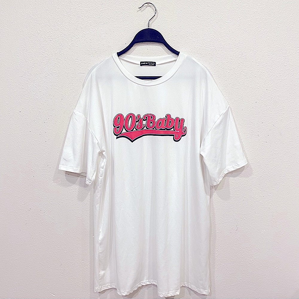 shein — oversized ‘90’s baby’ graphic tee